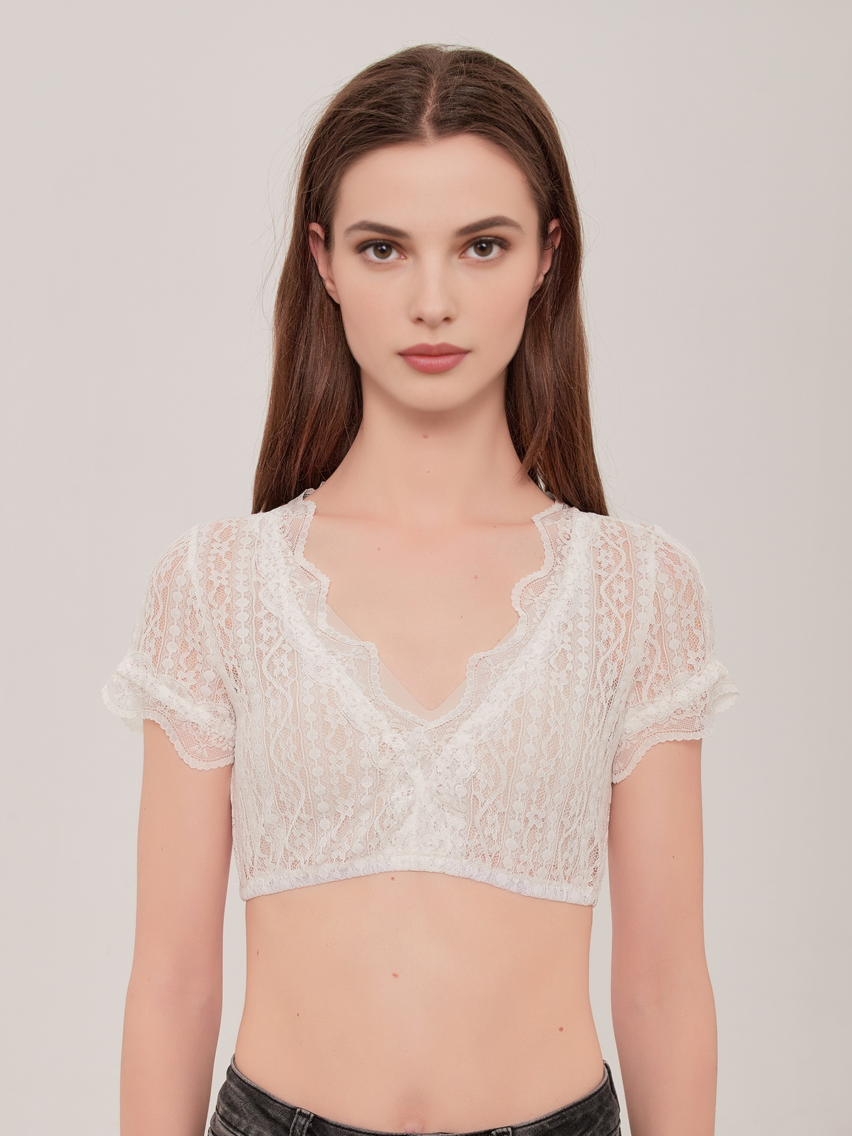 Dirndlbluse in Weiß